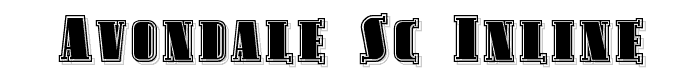 Avondale SC Inline font